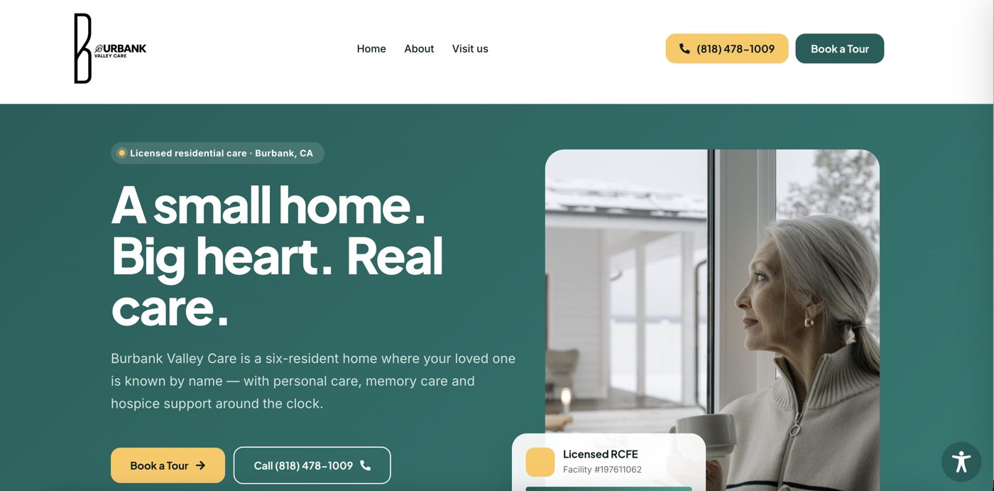Burbank Valley Care — marketing by ADroom Digital